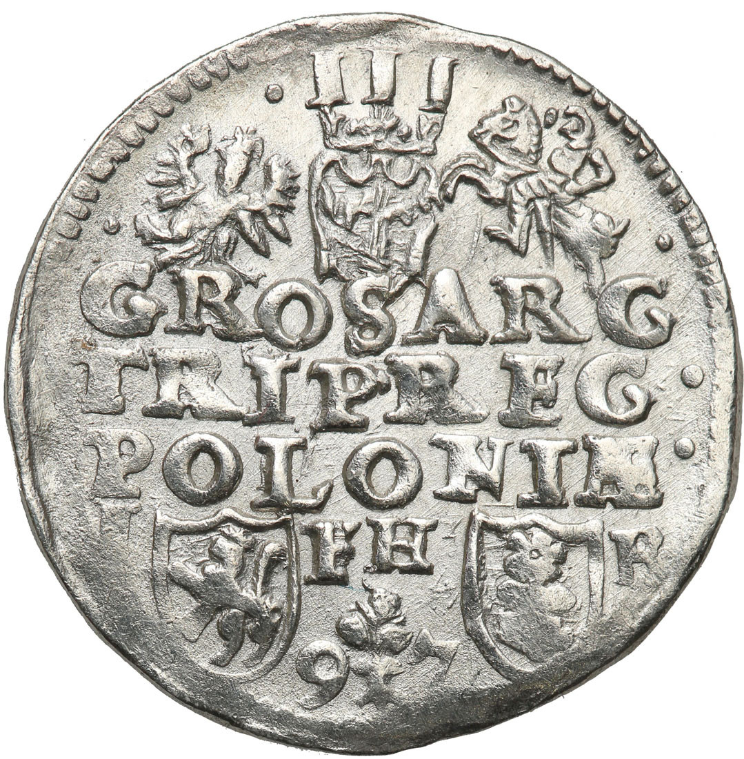 Zygmunt III Waza. Trojak (3 grosze) 1597, Poznań - ŁADNY